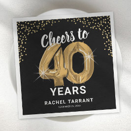 Moderne Feiern bis 40 Jahre Geburtstag von Napkins Serviette
