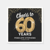 Moderne Feiern bis 60 Jahre Erwachsene zum Geburts Serviette (Vorderseite)