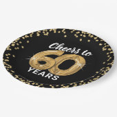 Moderne Feiern bis 60 Jahre Geburtstag Pappteller (Schrägansicht)