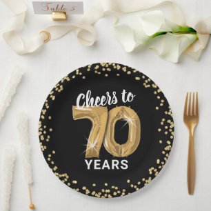 Moderne Feiern bis 70 Jahre Geburtstag Pappteller