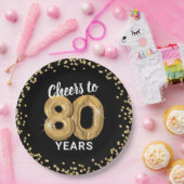 Moderne Feiern bis 80 Jahre Geburtstag Pappteller (Party)