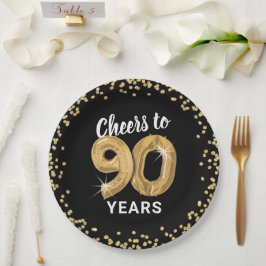 Moderne Feiern bis 90 Jahre Geburtstag Pappteller