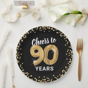 Moderne Feiern bis 90 Jahre Geburtstag Pappteller