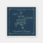 Moderne Feiern für Personalisierte Hochzeit in Nea Serviette (Vorderseite)