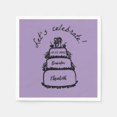 Moderne Feiern für Personalisierte Hochzeit in Nea Serviette (Vorderseite)