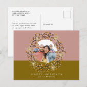 Moderne Feiertage mit Fotokranz Postkarte (Vorne/Hinten)
