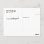 Moderne Feiertage mit Fotokranz Postkarte (Rückseite)