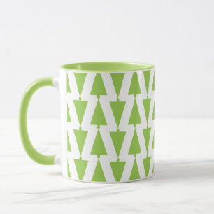 Moderne Feiertags-Grün-Weihnachtsbaum-Muster-Tass Tasse
