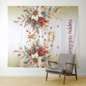 Moderne Feiertagsblumen Hintergrund Wandteppich (Beispiel (Horizontal))