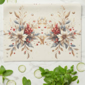 Moderne Feiertagsblumen Küchentuch (Gefaltet)