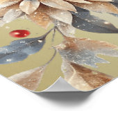 Moderne Feiertagsblumen Poster (Ecke)