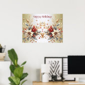 Moderne Feiertagsblumen Poster (Heimbüro)