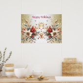 Moderne Feiertagsblumen Poster (Küche)