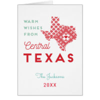 Moderne Feiertagsgrüße aus Central Texas