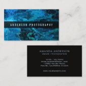 Moderne, feine blaue Farbe| Visitenkarte (Vorne/Hinten)