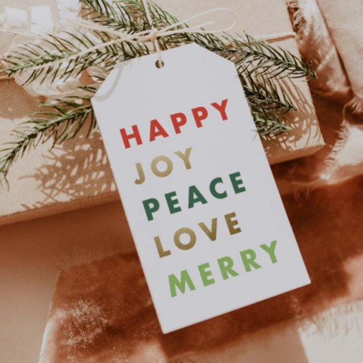 Moderne, feine Farben Weihnachten Geschenkanhänger