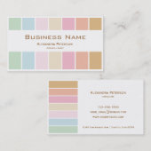 moderne feine Farbpastellpalette Visitenkarte (Vorne/Hinten)