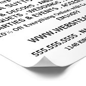 Moderne, feine, floristrische Werbung Poster (Ecke)