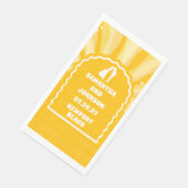 Moderne, feine, gelbe Wavy Arch Wedding Serviette (Ecke)