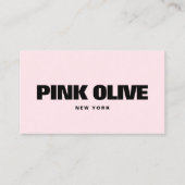 Moderne, feine schwarze Typografie Visitenkarte (Vorderseite)