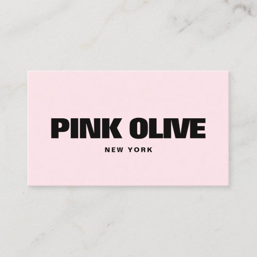 Moderne, feine schwarze Typografie Visitenkarte (Vorderseite)