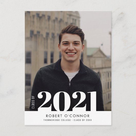 Moderne, feine Typografie - Abschluss Postkarte (Vorderseite)