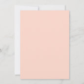 Moderne, feine Typografie Blush Pink Wedding Save The Date (Rückseite)