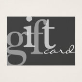 Moderne, feine Typografie Grau-Geschenkkarte (Vorderseite)