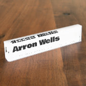 Moderne, feine Typografie Namensplakette (Seite)