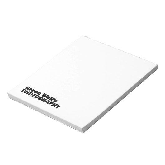 Moderne, feine Typografie Notizblock (Rotiert)