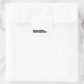 Moderne, feine Typografie Quadratischer Aufkleber (Tasche)