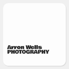 Moderne, feine Typografie Quadratischer Aufkleber