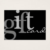 Moderne, feine Typografie Schwarz-weiße Giftkarte (Vorderseite)