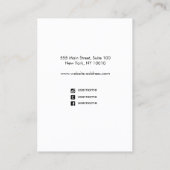 Moderne, feine Typografie, Weißer Ohrring Visitenkarte (Rückseite)