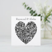 Moderne Feinschmecker - individuelle Hochzeitseinl Einladung (Stehend Vorderseite)