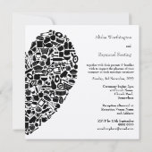 Moderne Feinschmecker - individuelle Hochzeitseinl Einladung (Rückseite)