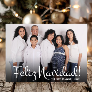Moderne Feliz Navidad-Foto Feiertagskarte