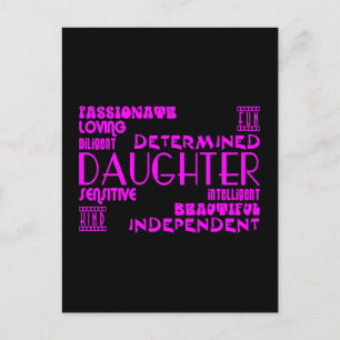 Moderne Feminine Chic & Stylish Daughters Postkarte