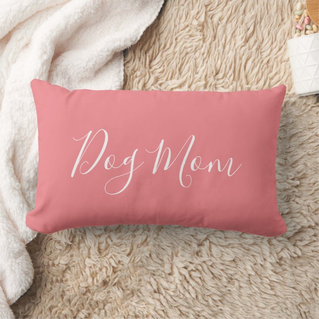 Moderne Feminine Coral Script Mama Lendenkissen (Decke)