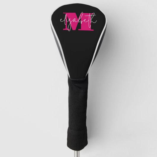 Moderne feminine Monogram kundenspezifisch Golf Headcover (Vorderseite)