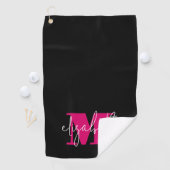 Moderne feminine Monogram kundenspezifisch Golfhandtuch (Insitu)