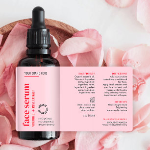 Moderne Feminine Pink Face Serumtropfflasche