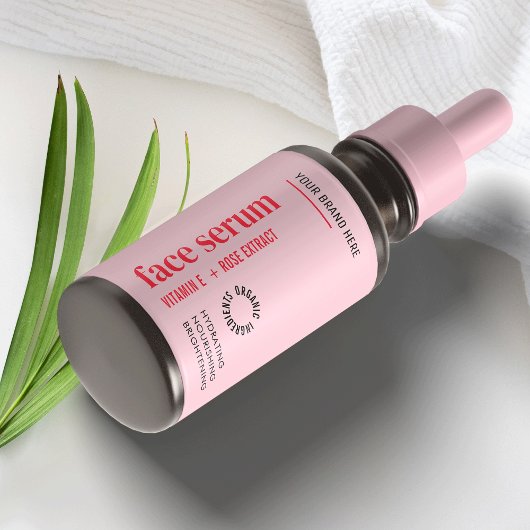 Moderne Feminine Pink Face Serumtropfflasche