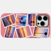 Moderne, feminine rosa, benutzerdefinierte FotoCol Case-Mate iPhone Hülle (Rückseite (Horizontal))
