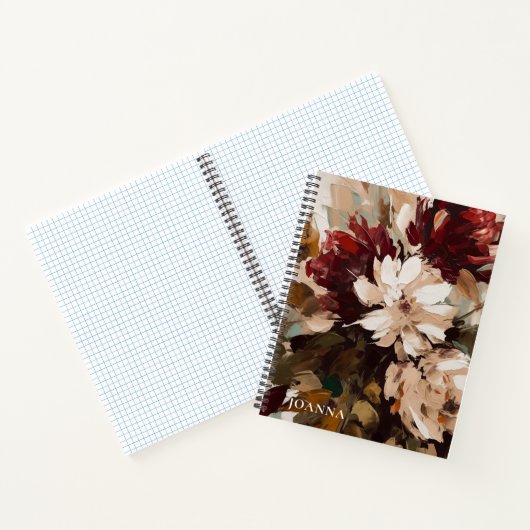 Moderne Feminine Rosa Rosa Blütenfarbe Notizblock (Innenseite)