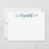 Moderne Feminine Script Bold Typografy Light Blue Mitteilungskarte (Vorderseite)
