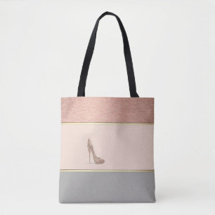 Moderne feminine Streifen, hohe Absätze Tasche