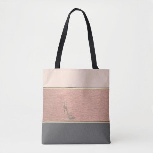 Moderne feminine Streifen, hohe Absätze Tasche