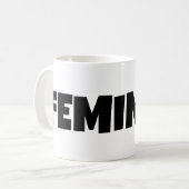 Moderne feministische Tasse Feminismus-Geschenkide (Vorderseite Links)