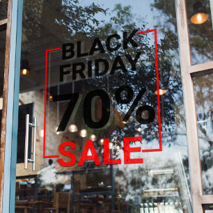 Moderne Fensterfolie für Black Friday Sale im Lade Fensteraufkleber